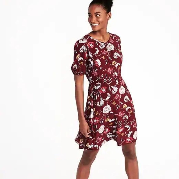 Old Navy Dresses & Skirts - Old Navy Fit & Flare Crepe Dress for Women